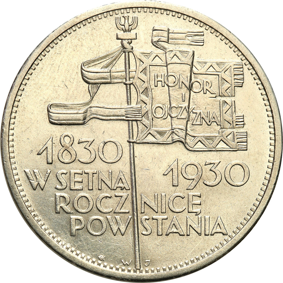 II RP. 5 złotych 1930 Sztandar - PIĘKNY